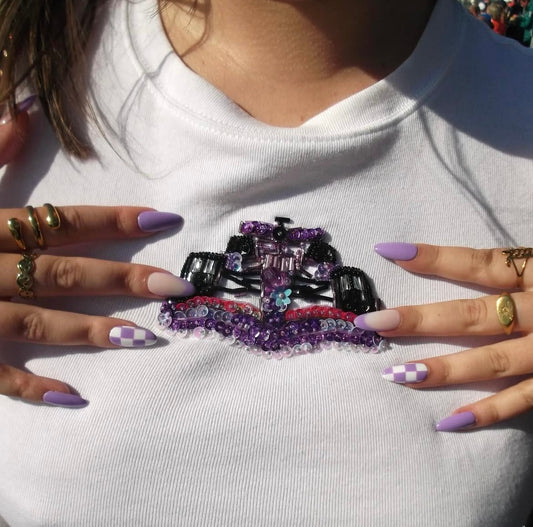 PRE ORDER - Custom Beaded Baby Tee