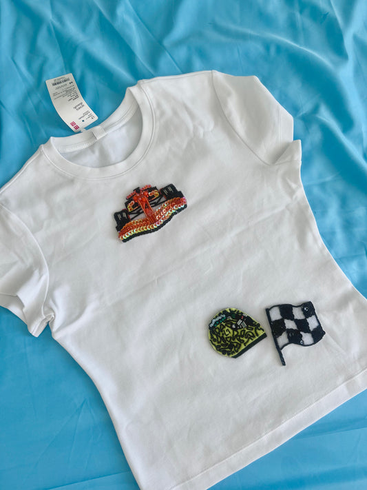 Custom Beaded Baby Tee