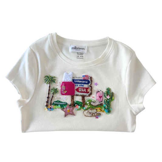 Custom Beaded Story Baby Tee