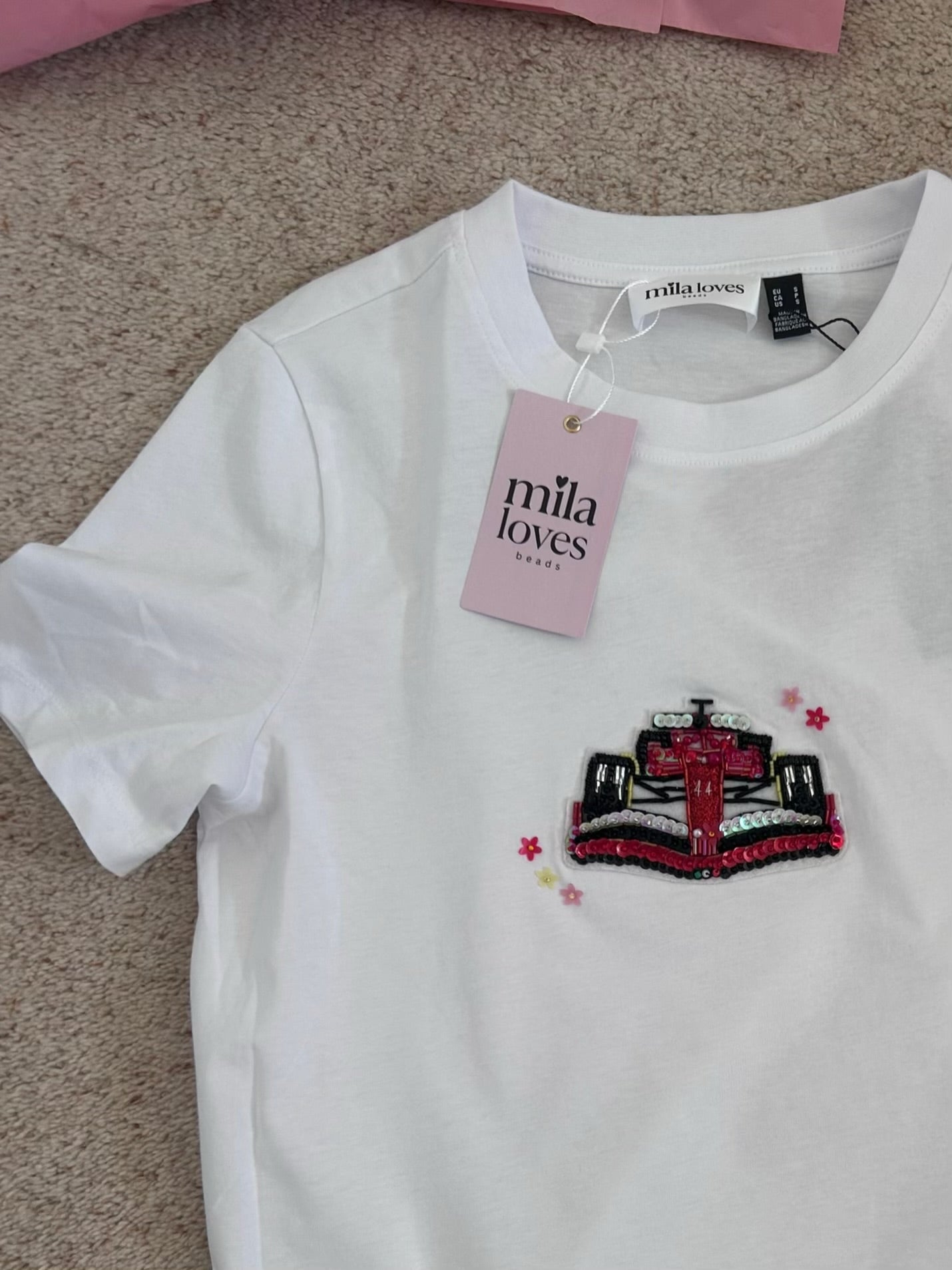 PRE ORDER - Custom Beaded Baby Tee