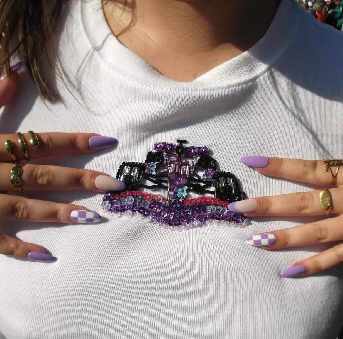 PRE ORDER - Custom Beaded Baby Tee