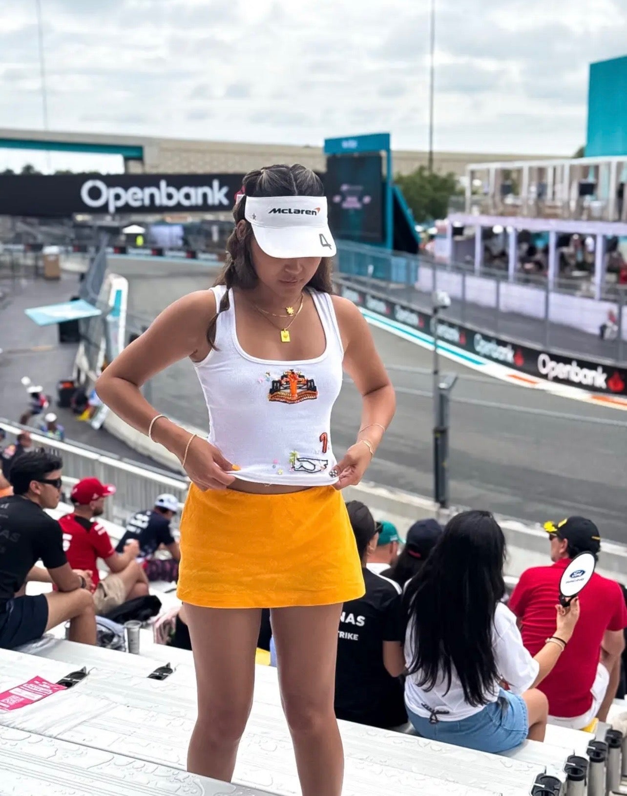 Custom Beaded Racing Tank
