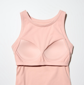 PRE ORDER - Custom High Neck Crop Racing Tank (Built In Bra)